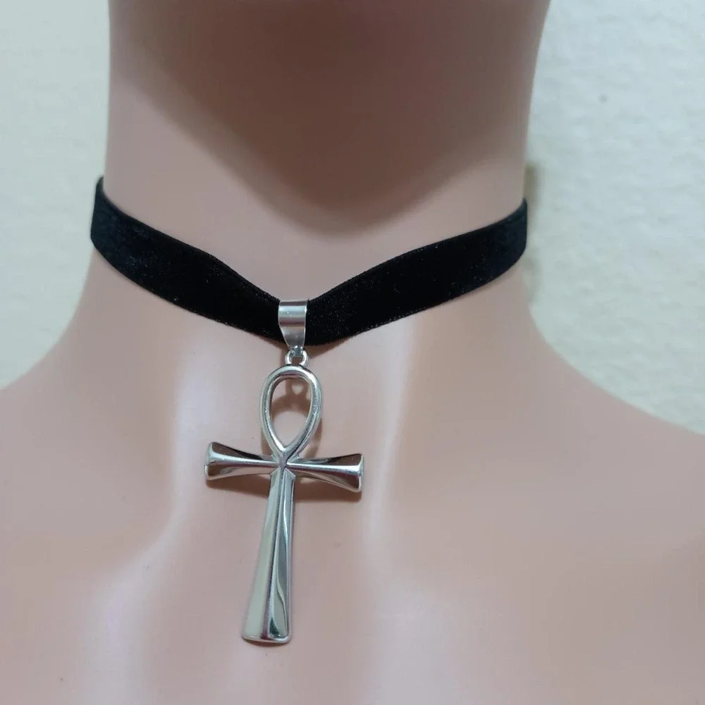 Egyptian ankh black silver cross - Picture 6 of 7